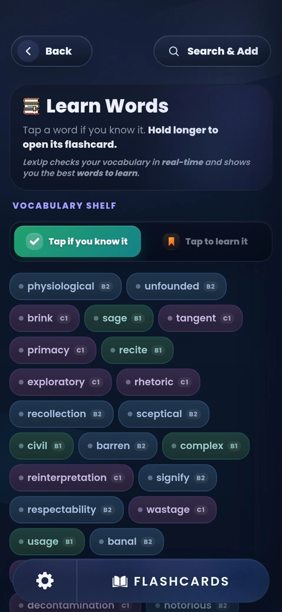 LexUp - English Vocabulary screenshot